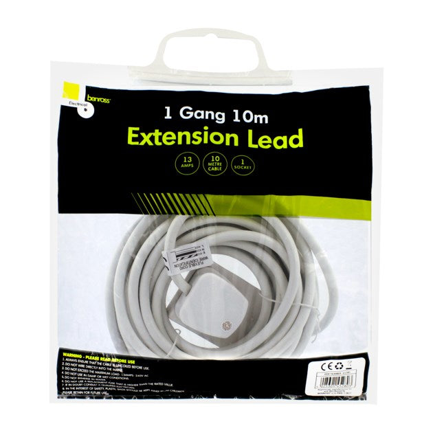 1 Way 10M Extension Lead - 13A