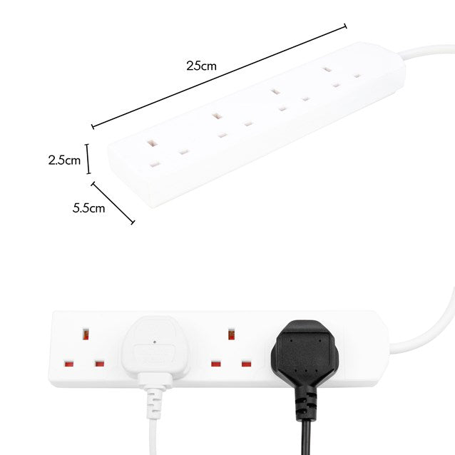 Rallonge multiprise 4 prises 10 m - 13 A