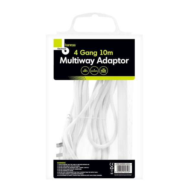 Rallonge multiprise 4 prises 10 m - 13 A