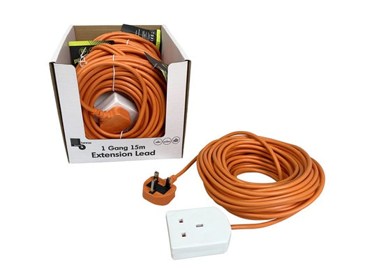 1 Way 15M Extension Lead - 5A