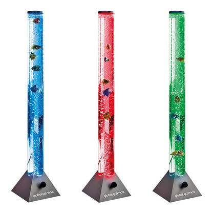 Lampe à colonne à bulles d'eau avec poissons, 90 cm (Boîte marron)