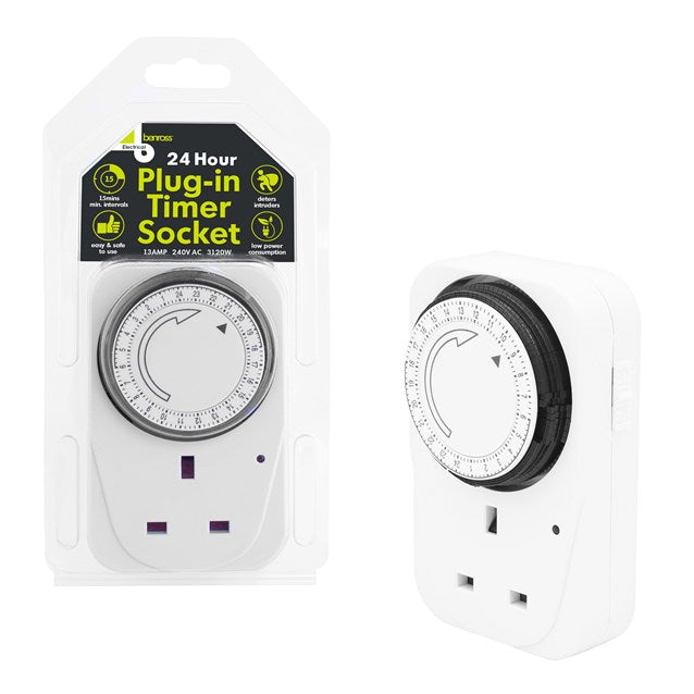 24-Hour Plug-In Timer Socket (Large)