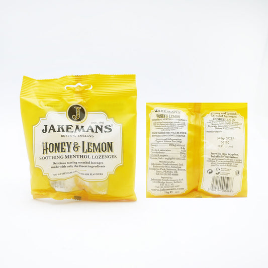 JAKEMANS LOZENGES HONEY & LEMON 73gm