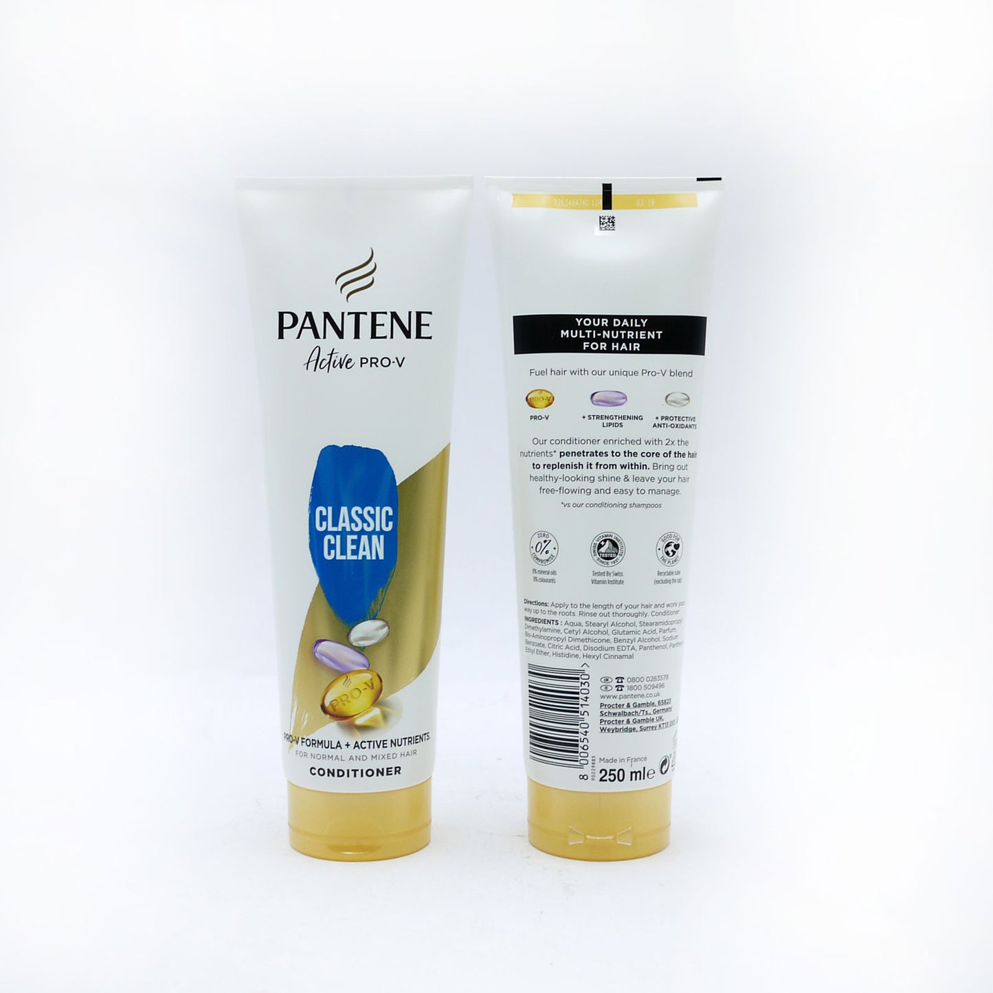 PANTENE APRÈS-SHAMPOOING CHEVEUX PROPRES ET CLASSIQUES 250ml