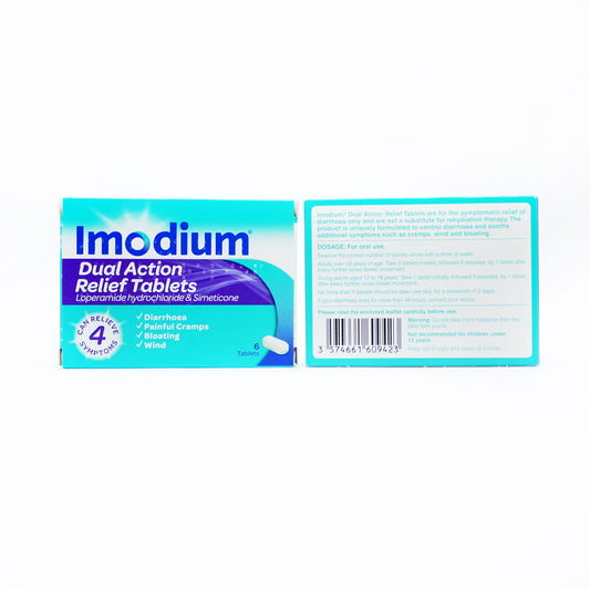 IMODIUM DUAL ACTION RELIEF TABLETS 6'S