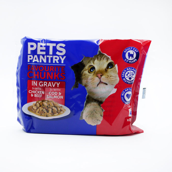 HILIFE PETS CHUNKS IN GRAVY CAT POUCH 4PK