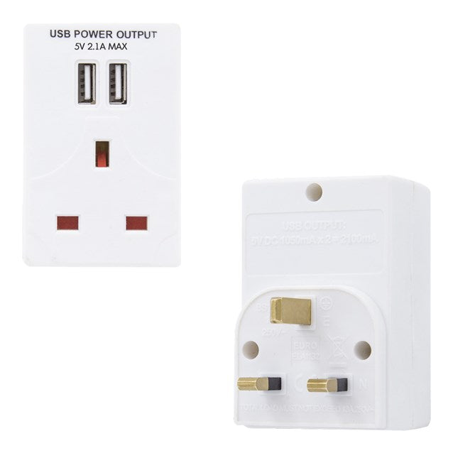 Adaptateur 5V avec 2 prises USB - 2,1A