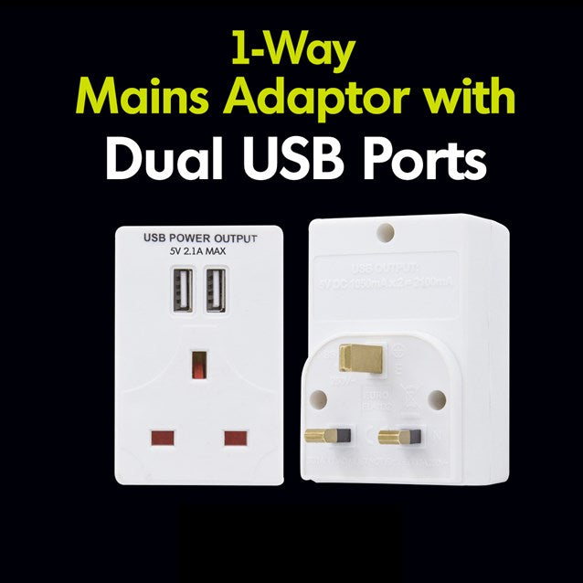 Adaptateur 5V avec 2 prises USB - 2,1A