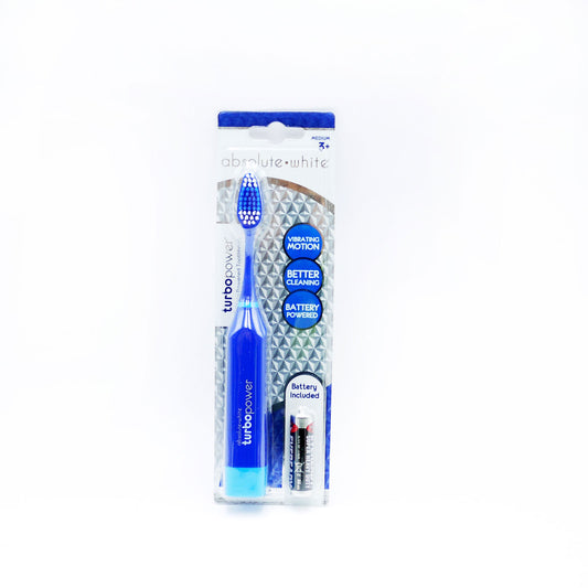 ABSOLUTE WHITE BATTERY TOOTHBRUSH ADULT TURBO