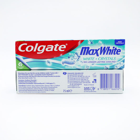 COLGATE TOOTHPASTE MAX WHITE CRYSTAL MINT 75ml