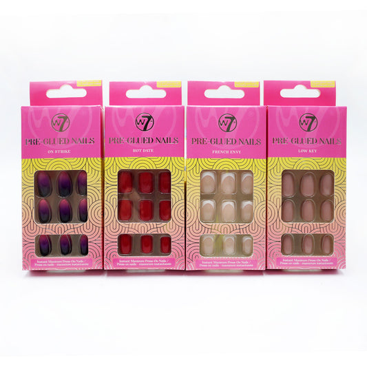 W7 PRE-GLUED NAILS ASSORTED