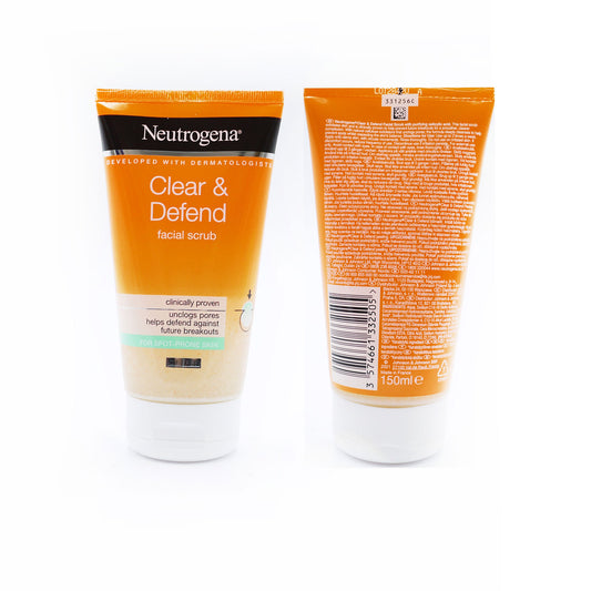 NEUTROGENA CLEAR & DEFEND FACE SCRUB 150ML