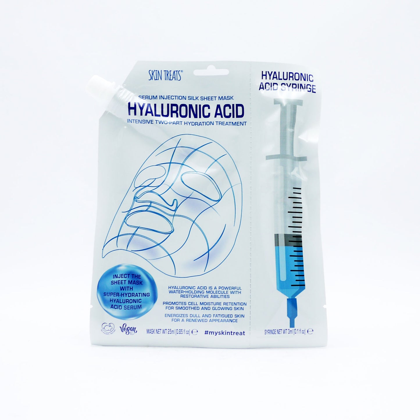 MASQUE VISAGE INJECTION ACIDE HYALURONIQUE SKIN TREATS(D)