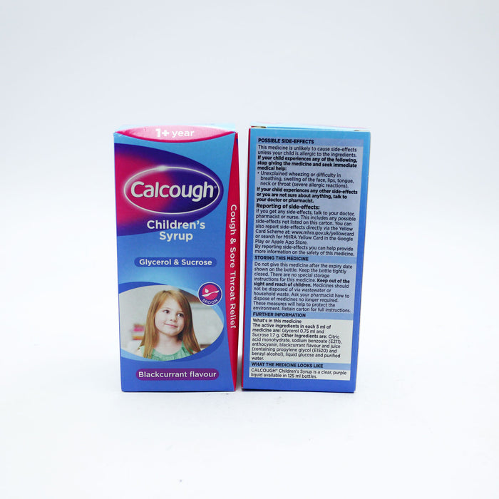 CALCOUGH COUGH SYRUP CHILD BLACKCURRANT 125ML