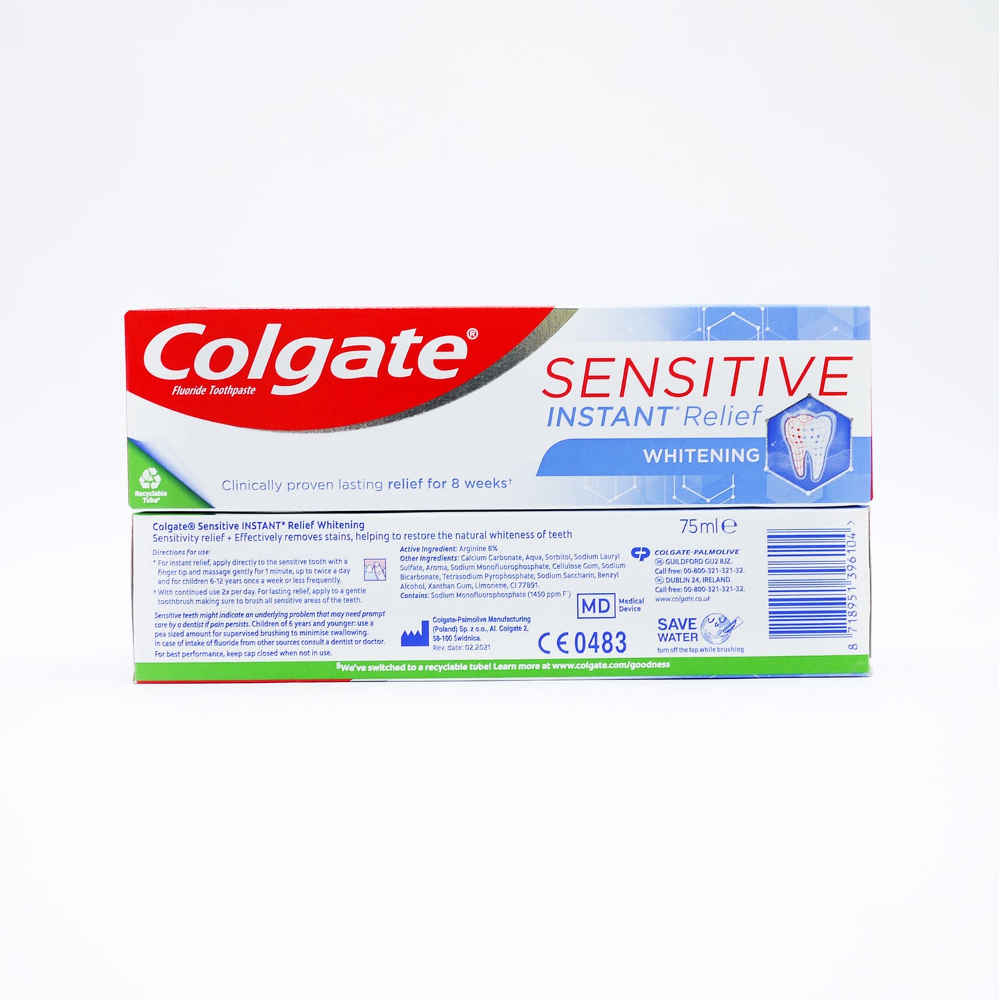COLGATE T/P SENSITIVE INSTANT RELIEF WHITE 75ml
