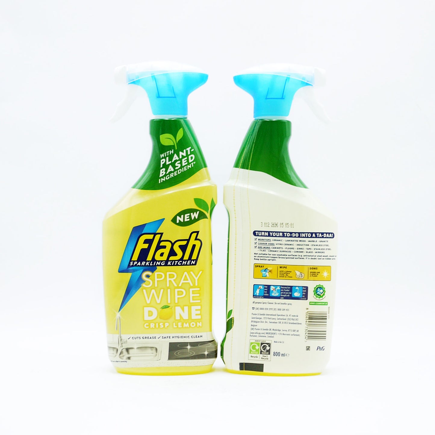 FLASH SPRAY WIPE DONE CRISP LEMON KITCHEN 800ML