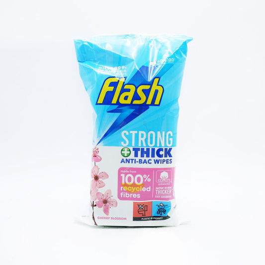 FLASH WIPES CHERRY BLOSSOM ANTI BAC 120S