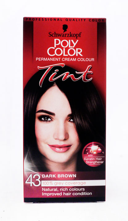 SCHWARZKOPF POLY TINT HAIR DYE NAT DARK BROWN 43