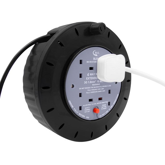 Enrouleur 4 prises 10 m - 10 A