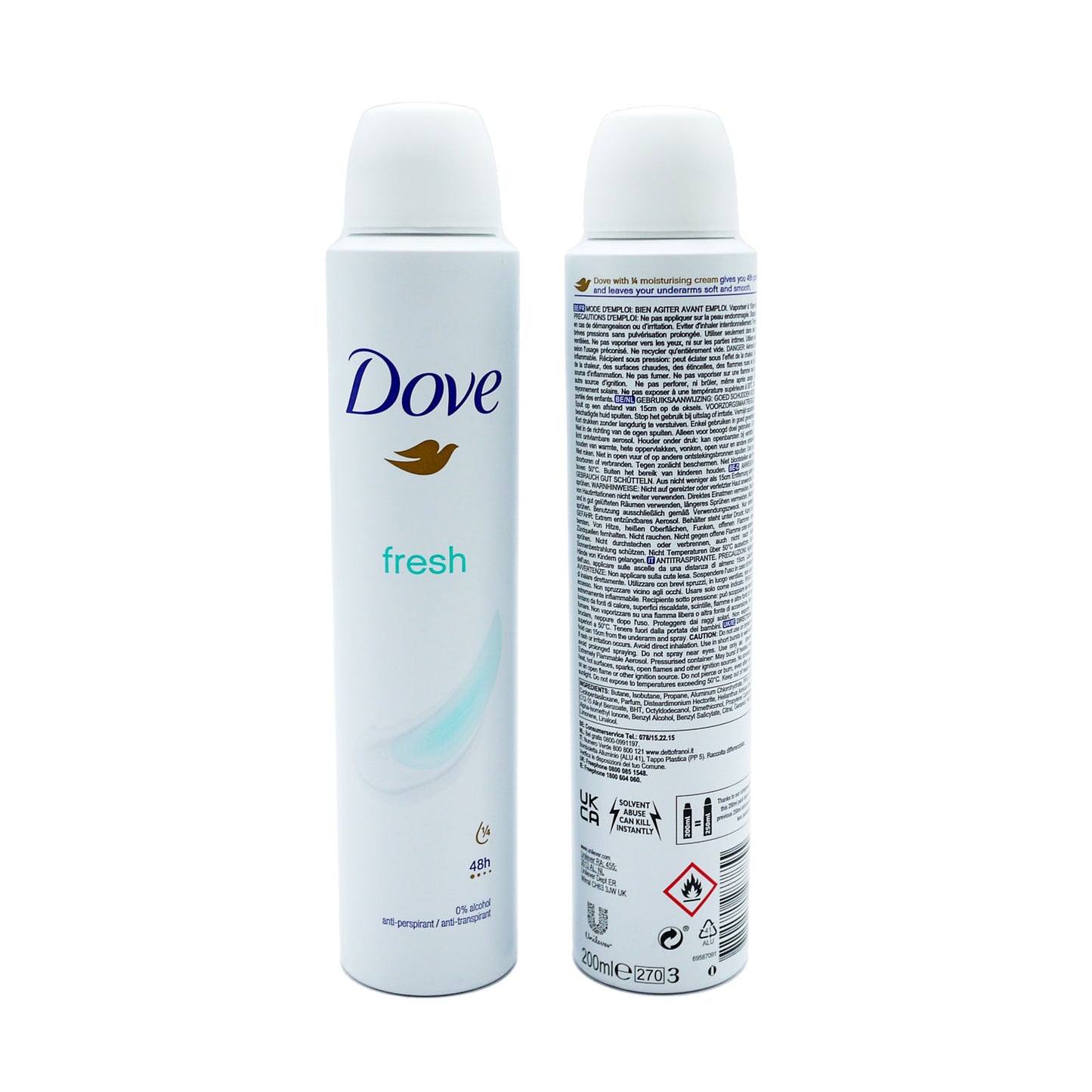 DOVE A/P DÉODORANT FRESH FEMME 200ML