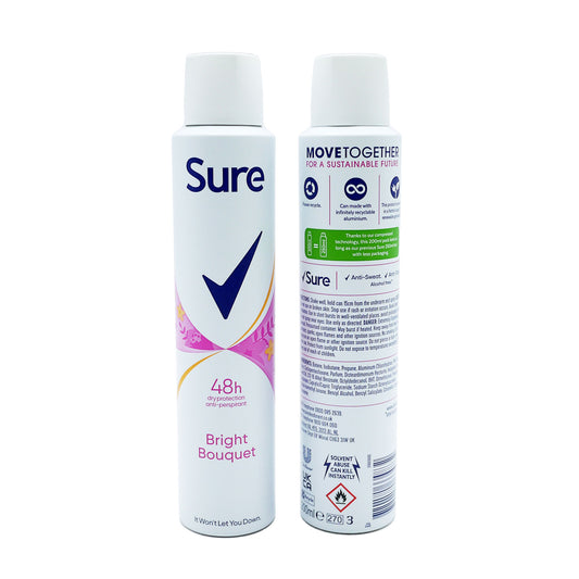 SURE A/P DEODORANT BRIGHT BOUQUET 200ML