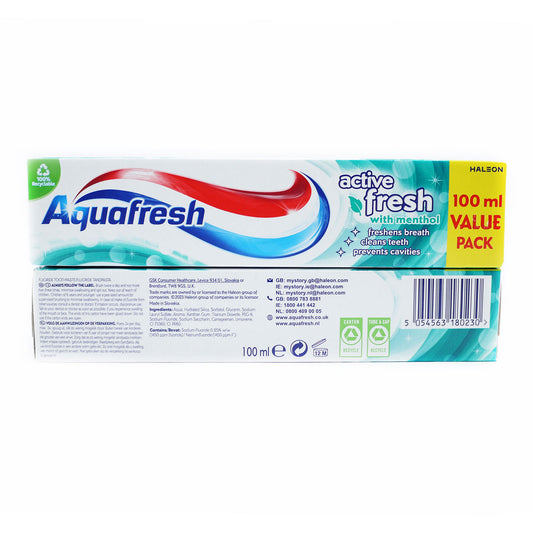 AQUAFRESH TOOTHPASTE ACTIVE FRESH 100ml