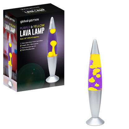 16" Lava Lamp-Purple Liquid & Yellow Wax