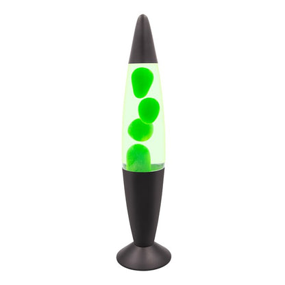 16" Lava Lamp-Green wax & Black base