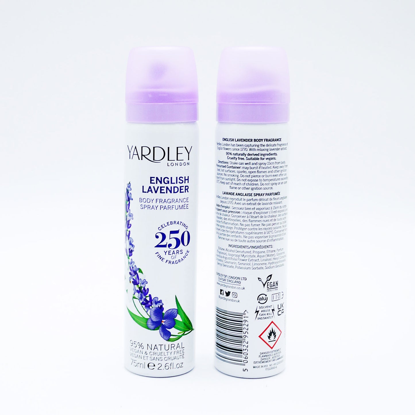 YARDLEY DÉODORANT PARFUMÉ LAVANDE ANGLAISE 75ml