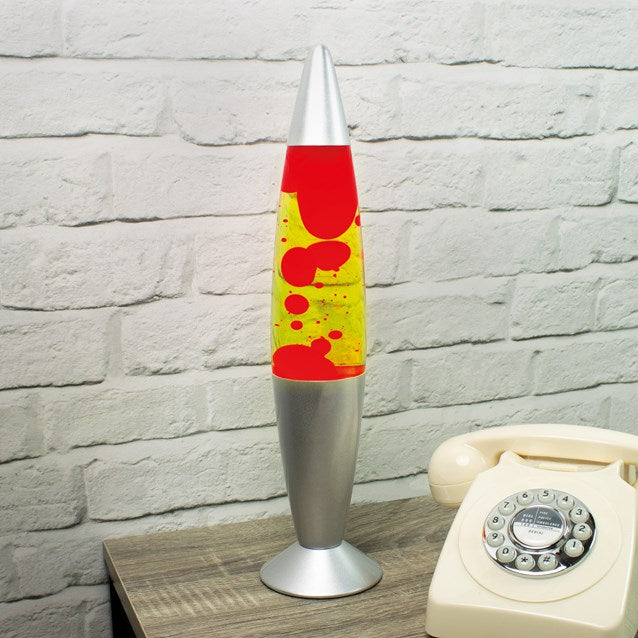 16" Lava Lamp-Yellow Liquid & Red Wax