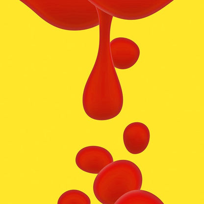 16" Lava Lamp-Yellow Liquid & Red Wax