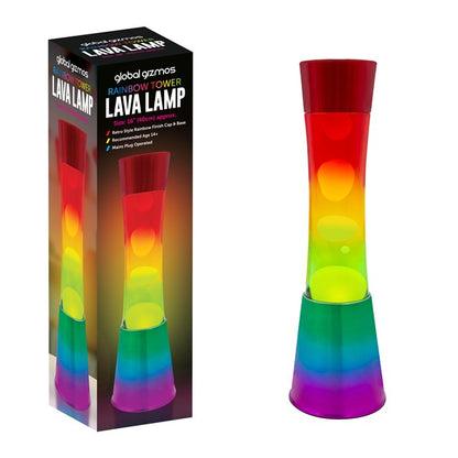 16" Lava Lamp Tower-Rainbow colours