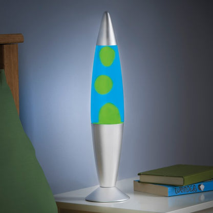 16" Lava Lamp-Blue Liquid & Green Wax