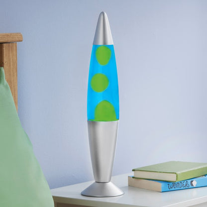 16" Lava Lamp-Blue Liquid & Green Wax