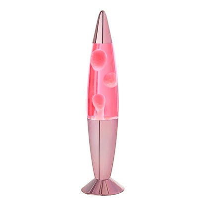 16" Lava Lamp - Pink Lava /Rose Gold Chrome Effect