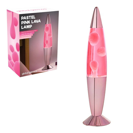 16" Lava Lamp - Pink Lava /Rose Gold Chrome Effect