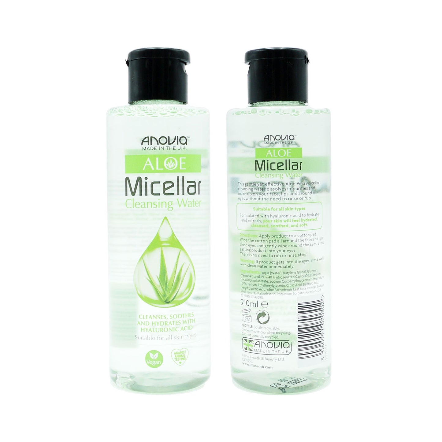 ANOVIA MICELLAR WATER ALOE 200ML