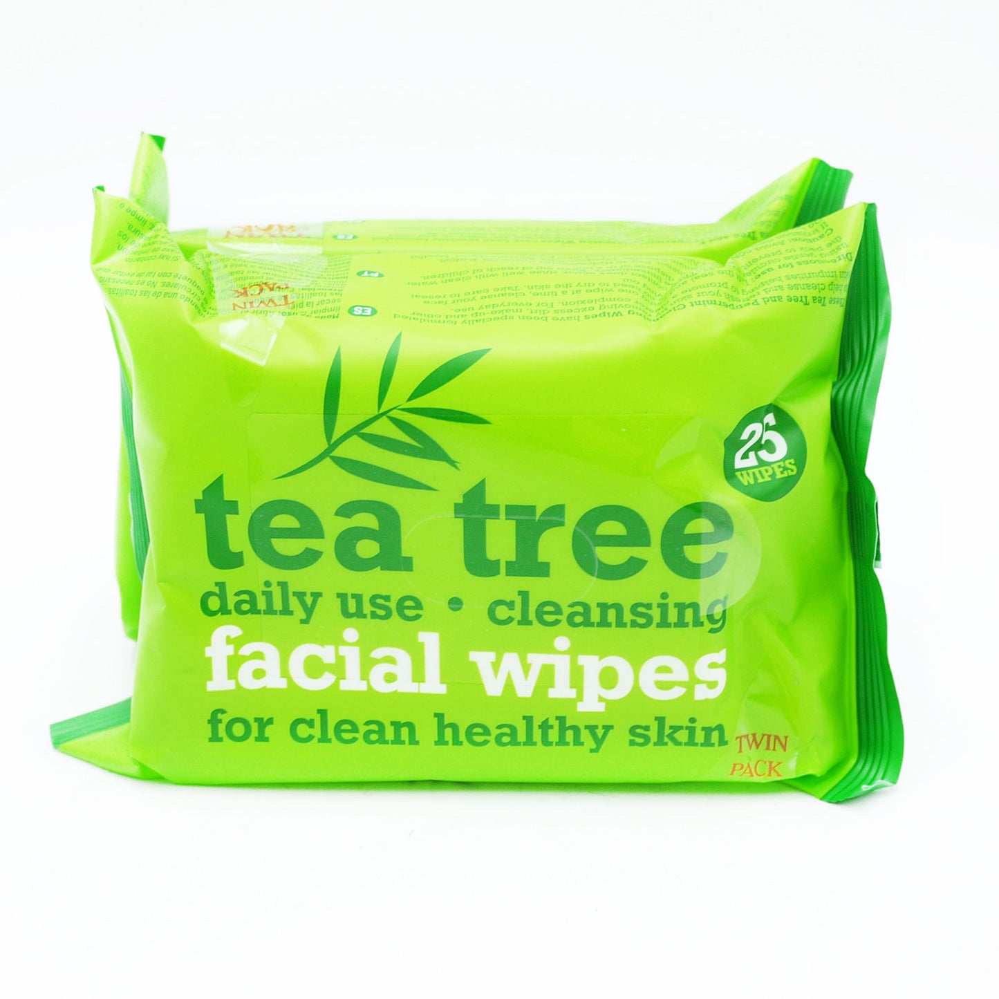 XBC FACE WIPES TEA TREE TWIN PACK 2X25'S