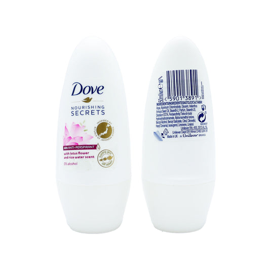 DOVE ROLL ON DEODORANT LOTUS FLOWER & RICE WTR (D) 50ML