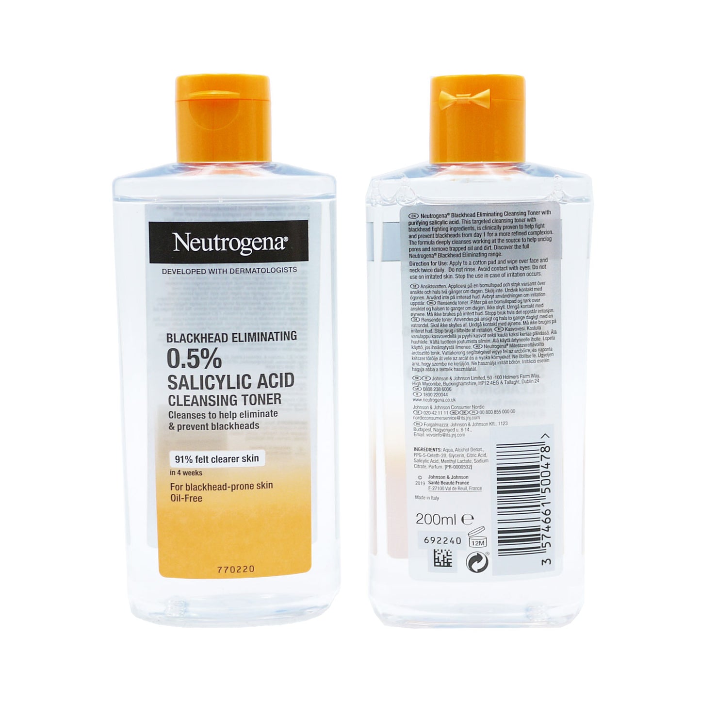 NEUTROGENA TONIQUE NETTOYANT ANTI-POINTS NOIRS 200ML