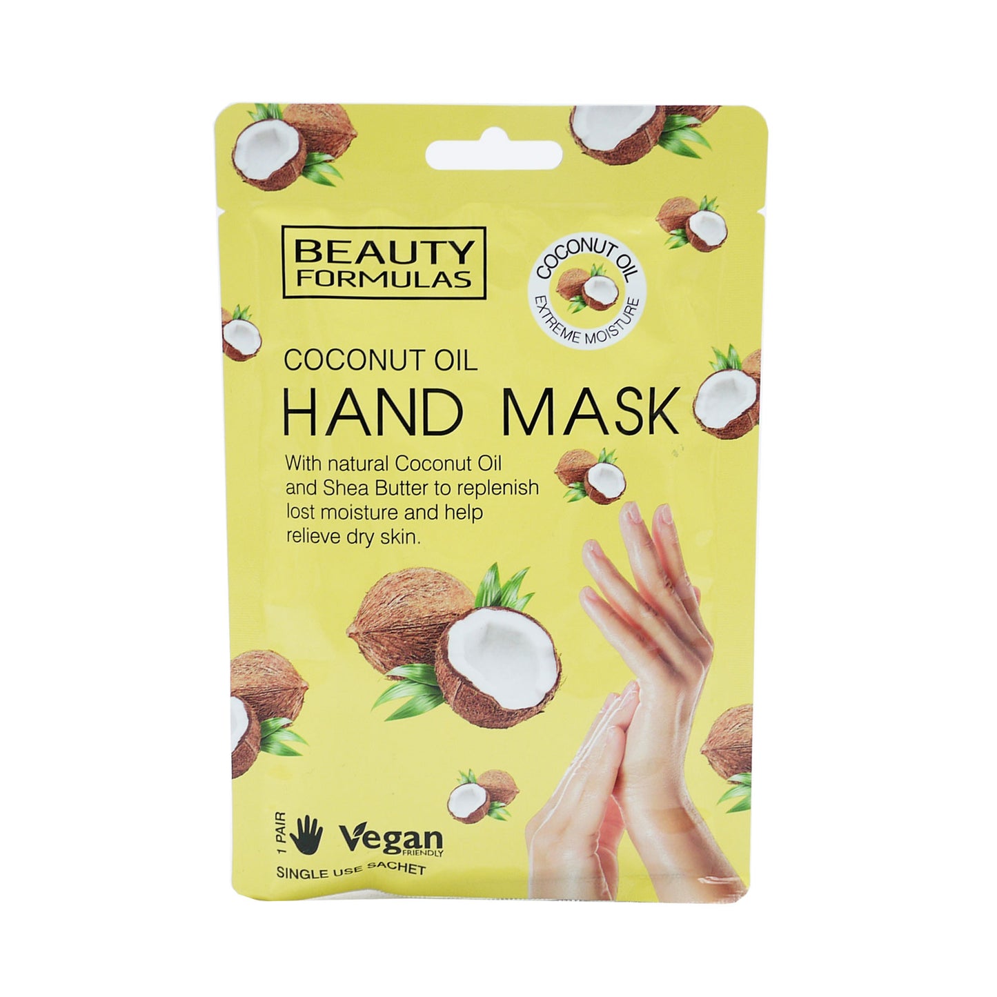 BEAUTY FORMULAS HAND MASK COCOUNT OIL 1PAIR