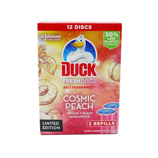 TOILET DUCK DISCS TWIN REFILL PEACH (C)