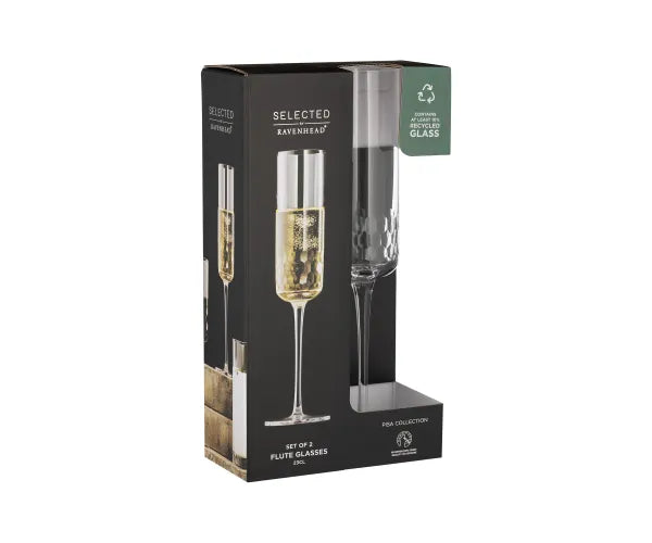 Lot de 2 flûtes à champagne Pisa 23cl – Verres élégants pour boissons pétillantes