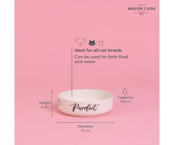 Gamelle pour chat Purrfect 13x4cm : solution d'alimentation élégante et pratique pour votre ami félin.