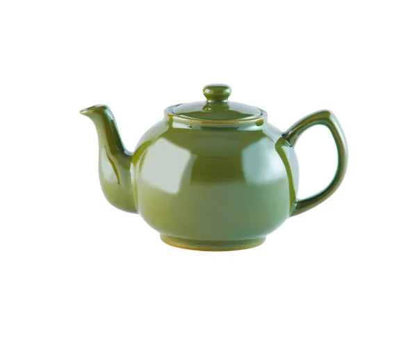 Théière vert olive 6 tasses | Théière élégante en céramique pour infuser