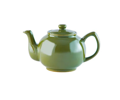 Théière vert olive 6 tasses | Théière élégante en céramique pour infuser