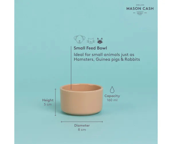 Bol de luxe en canne de 8 cm pour animaux de compagnie élégants.