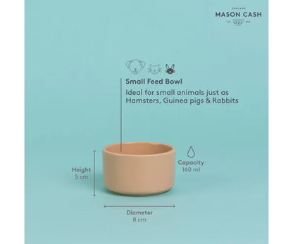 Bol de luxe en canne de 8 cm pour animaux de compagnie élégants.