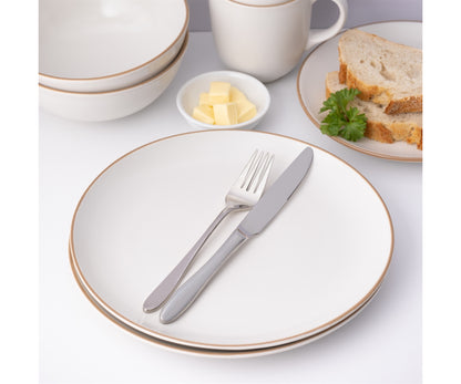 Améliorez votre expérience culinaire avec notre Service de Table Classique Crème 12 pièces.