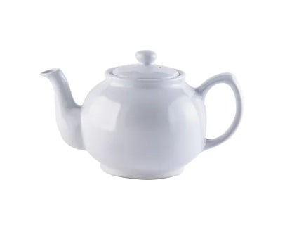 Théière Blanche Classique 1,8 L : Élégante Théière en Céramique pour la Maison et le Bureau